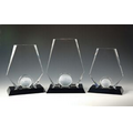 7" Premier Golf Optical Crystal Award w/ Rectangle Base